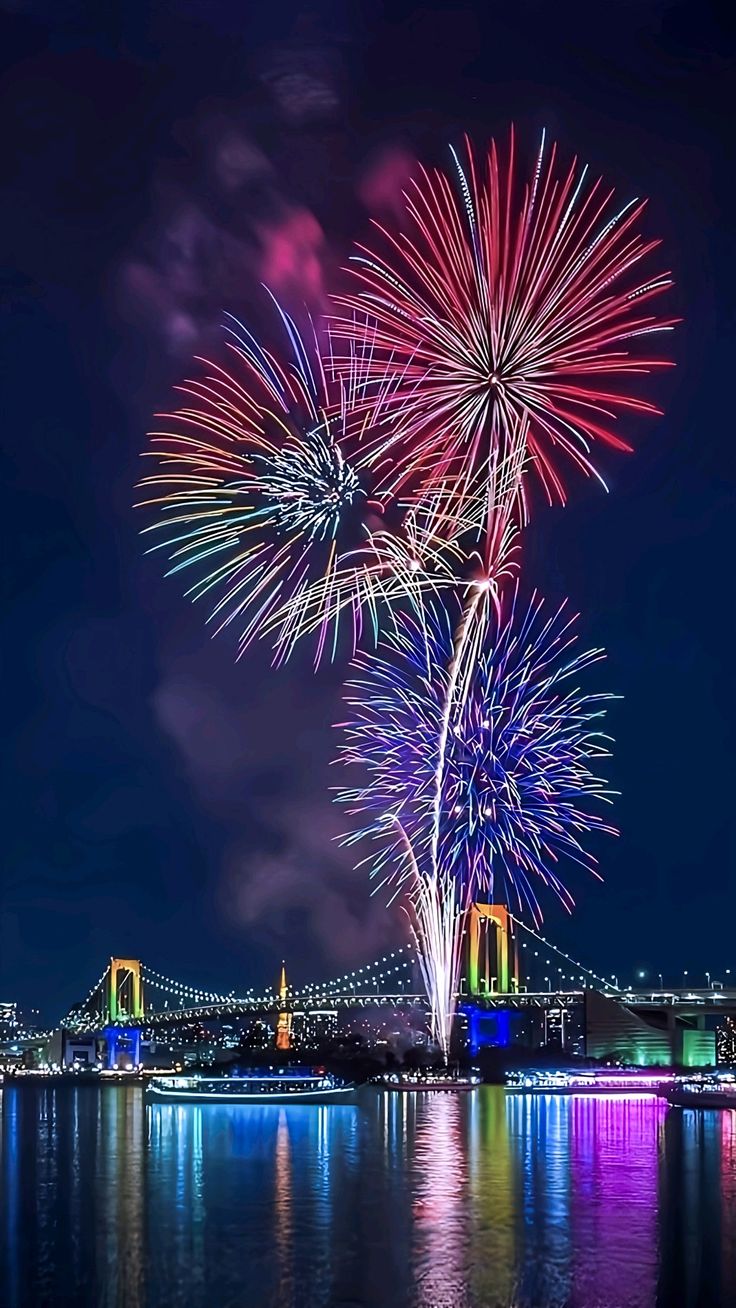 Fireworks teams from different countries competing in Diff Danang festival.
