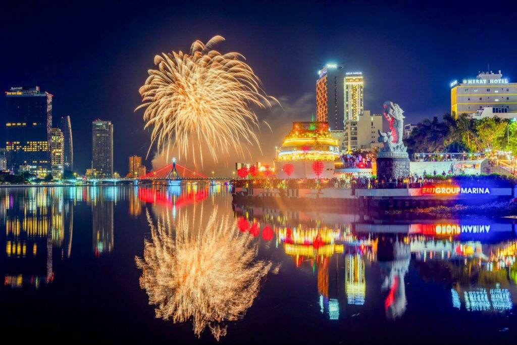 Fireworks over the Han River