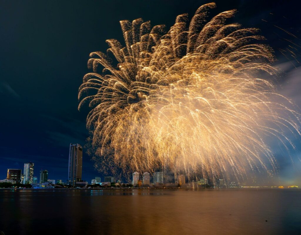 Jazz, color cascades, and a festival mood