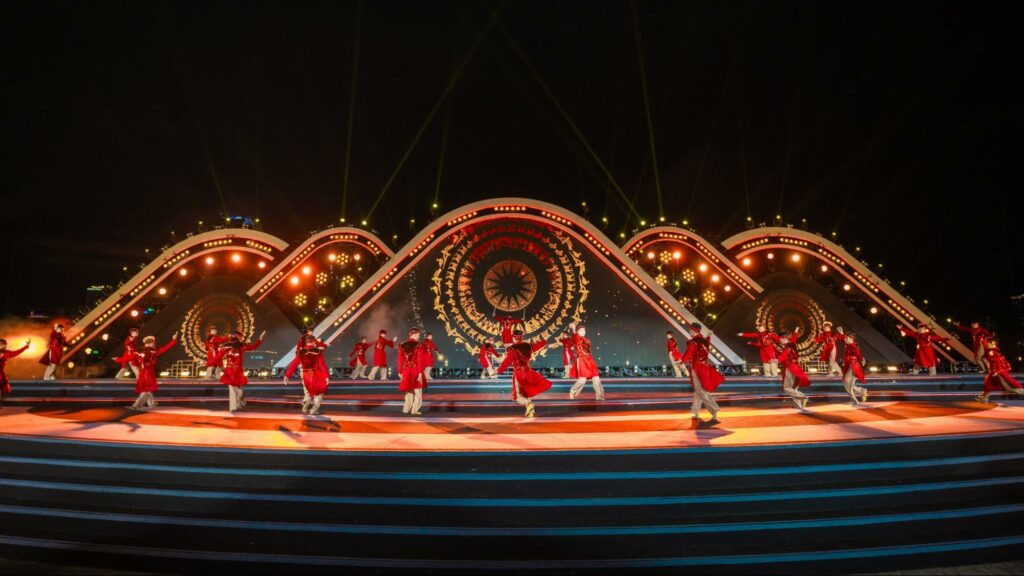 The Ngu Hanh Son-inspired superstage on the Han River